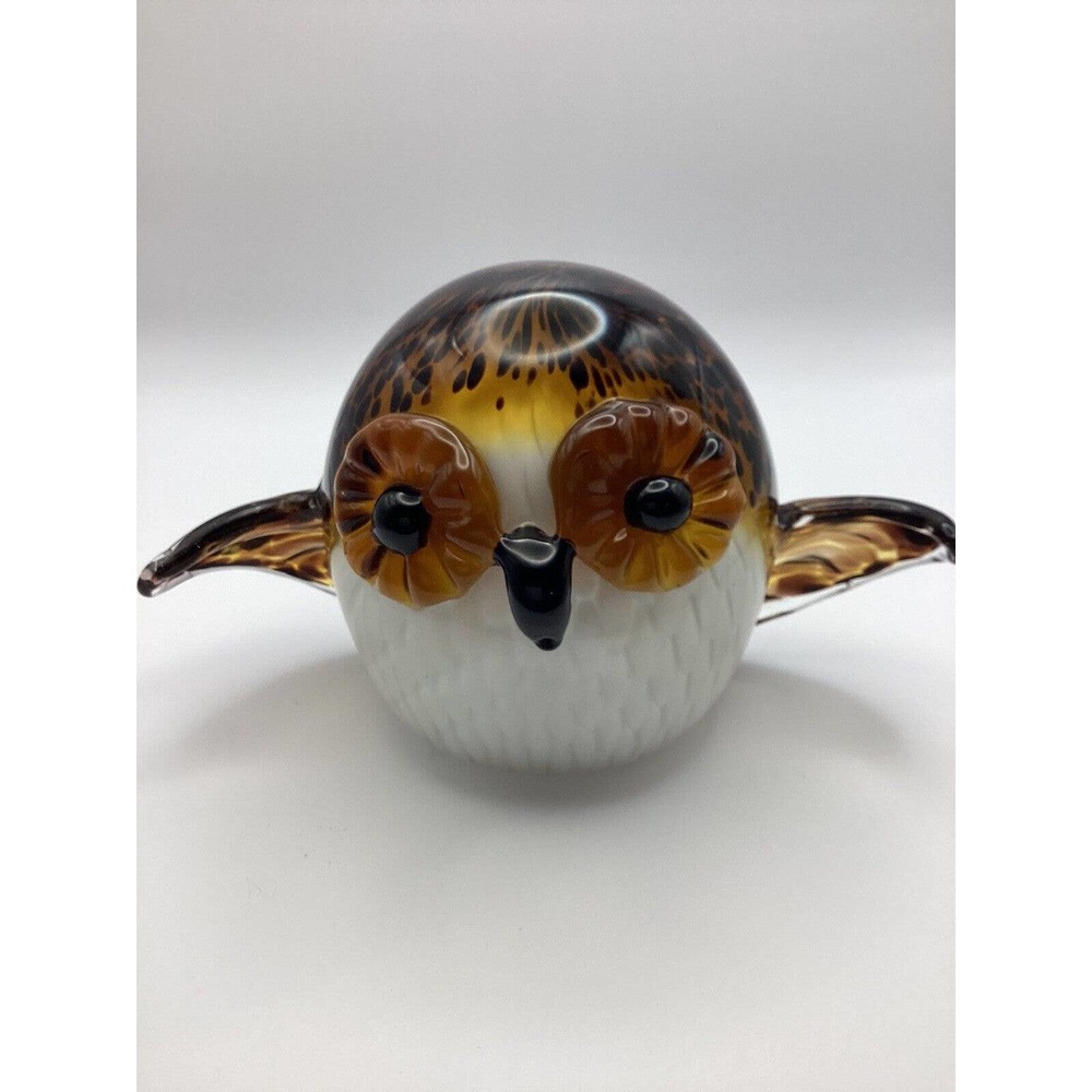 Dale Tiffany Majestic Owl Glass Art Figurine / Decorative Art Piece